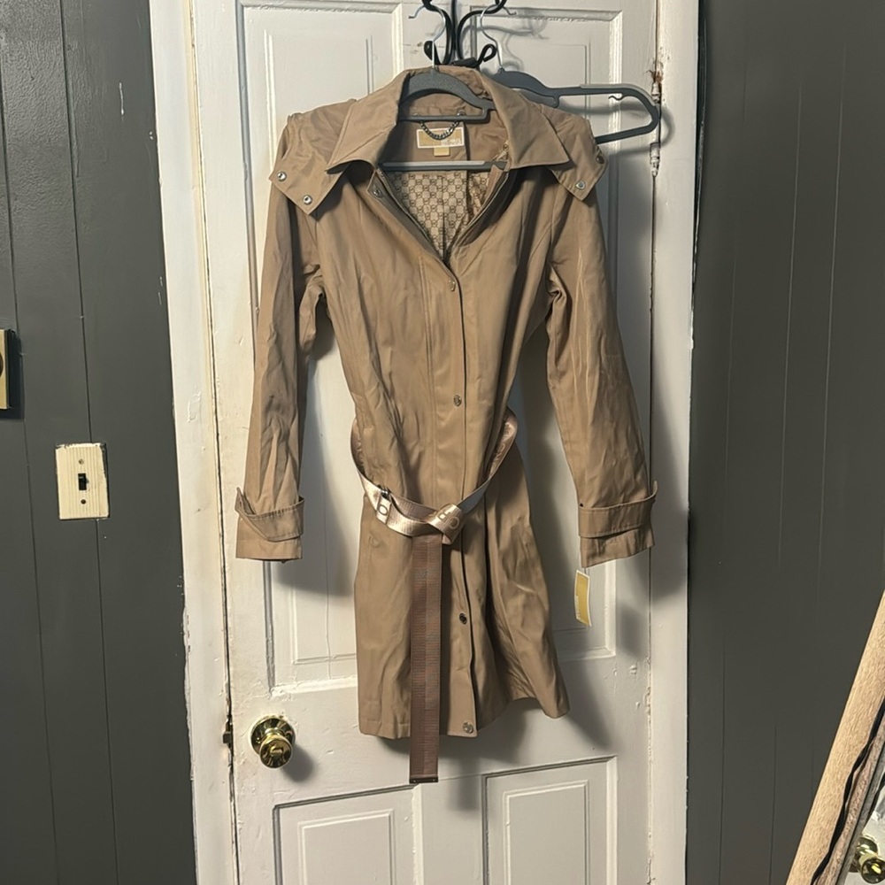 Michael Kors Women's Hooded Belted Trench Coat